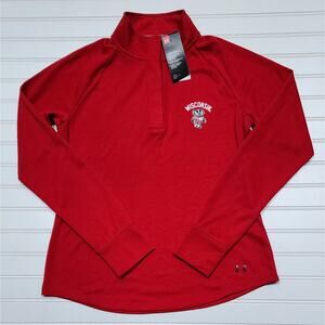 NWT Under Armour Women's Wisconson Badgers 1/4 Snap Pullover Top